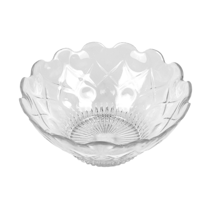 Fructiera, KAVEH, Sticla, Arthur, 1.7L, 22cm, Reliefat, Transparent