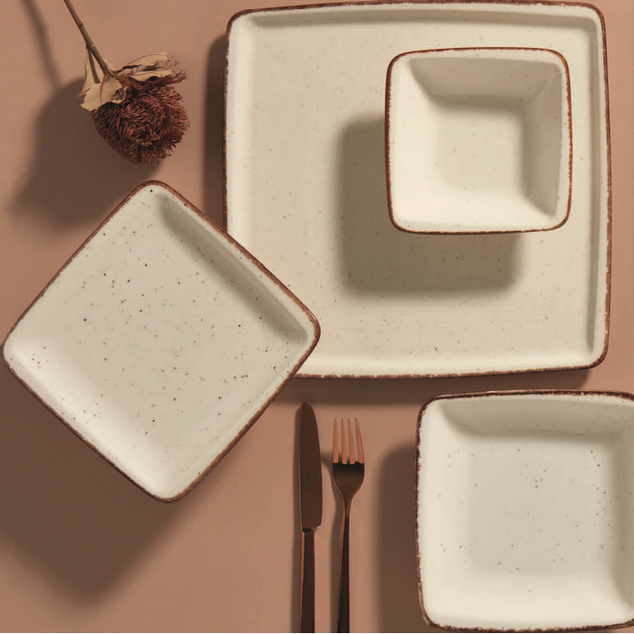 Flat plate, GURAL PORSELEN, Porcelain, BROWN, 19cm