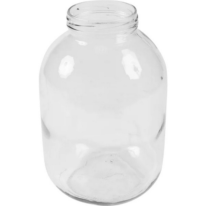 Borcan, DELMIX, Sticla, 3 L, Twist Off, Transparent, Borcan