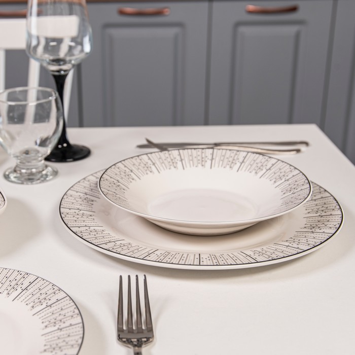 Farfurie, BRILLIANT, Adanca, Ceramica, 20cm, Cu imprimeu, Rotunda, Farfurie adanca