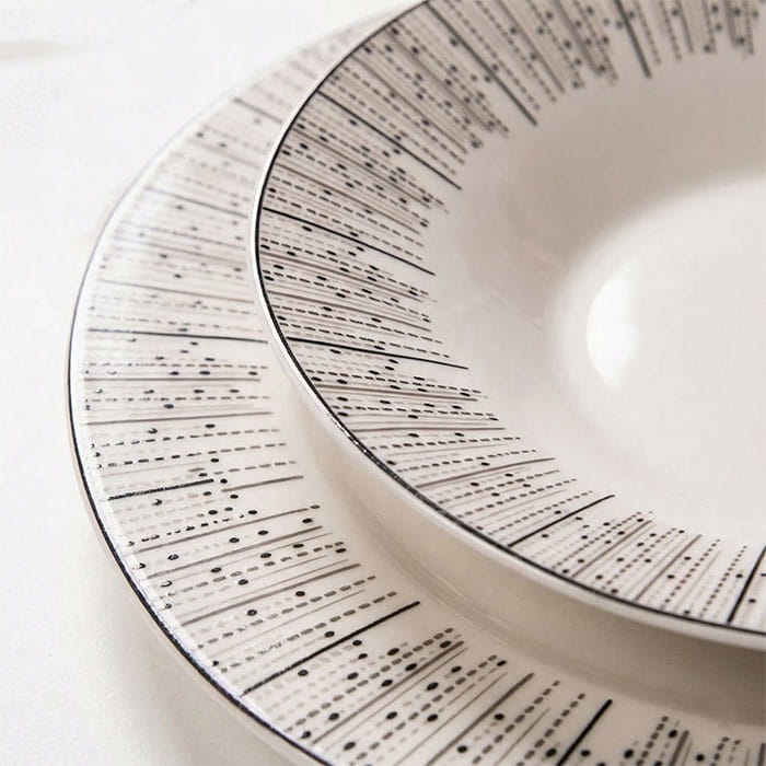 Farfurie, BRILLIANT, Adanca, Ceramica, 20cm, Cu imprimeu, Rotunda, Farfurie adanca