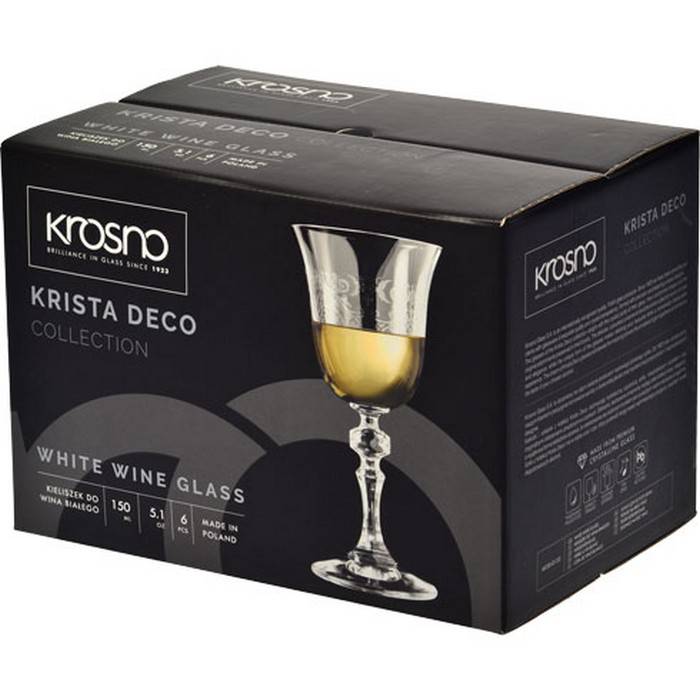 Set 6 pahare, KROSNO, Sticla, 150ml