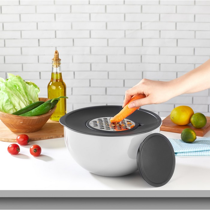 Bowl, VIALEX, 24cm, 4.6 L, Plastic, White