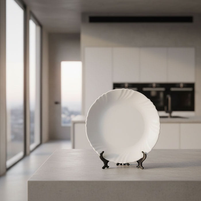 Farfurie plata, CELLO, Imperial, Opal, 19cm, Alb, Rotunda, Farfurie plata