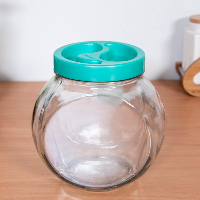 Recipient depozitare, Everglass, Sticla, 1730ml, Cu capac