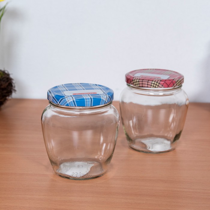 Borcan cu capac, Everglass, Sticla, 550 ml, Cu capac, Borcan cu capac