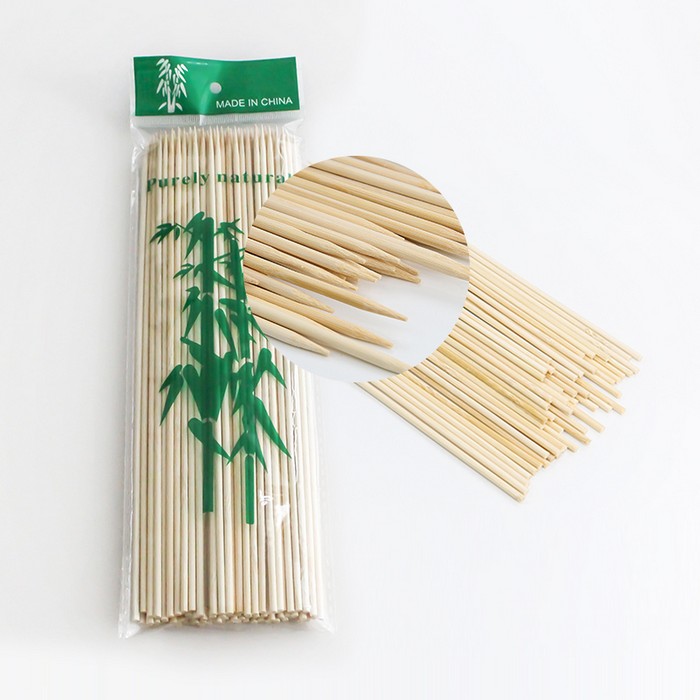 Set betisoare grill, PurelyNatural, Bambus, 90 buc, 20 cm, 3 mm