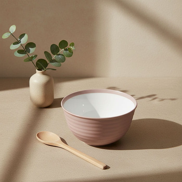 Миска, Plast Art, Пластик, 1.2Л, Розовый/Коричневый