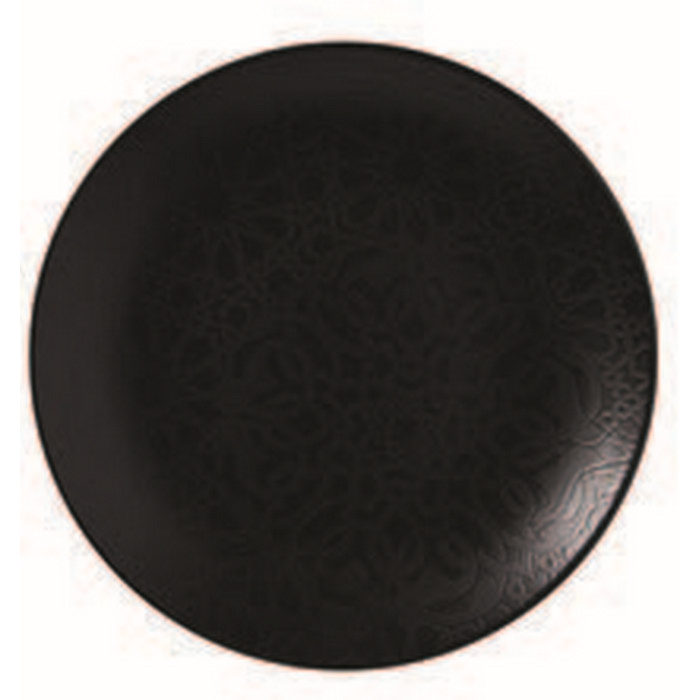 Flat plate, GURAL PORSELEN, Porcelain, 18cm, Black, Round, Plate