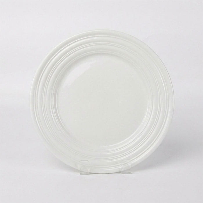 Farfurie plata, WELLDISH, Linea, Portelan, 26.7cm, Alb, Rotunda, Farfurie plata