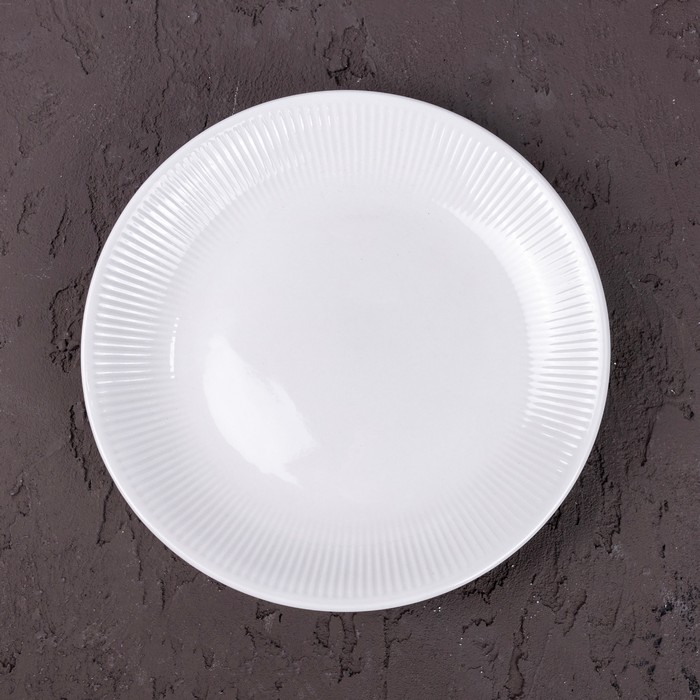 Farfurie plata, WELLDISH, Malmo, Portelan, 20.3cm, Alb, Rotunda, Farfurie plata