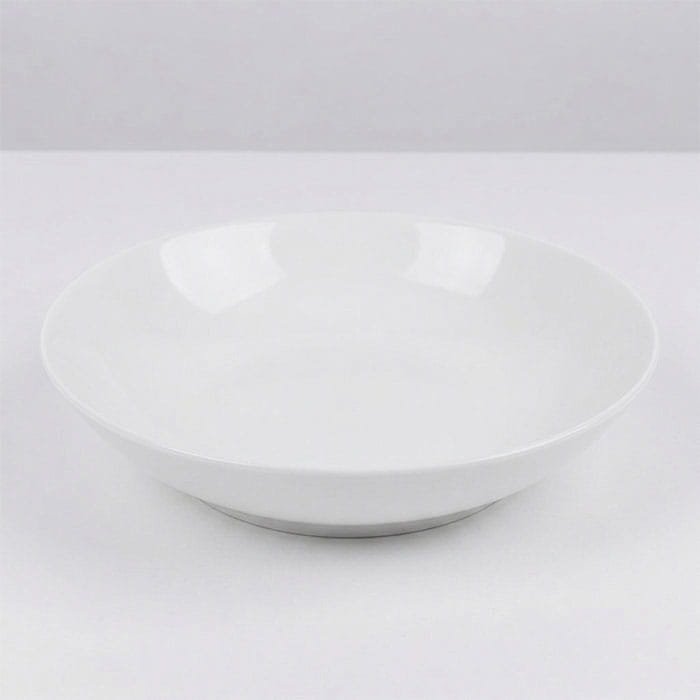 Farfurie pentru paste, WELLDISH, Portelan, Essential, 20.3cm, Alb, Farfurie pentru paste