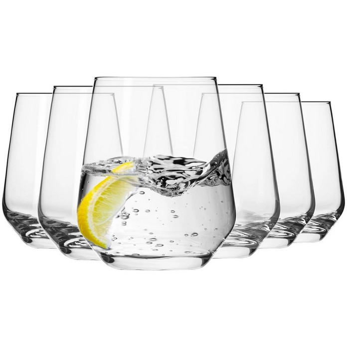 Set pahare, KROSNO, 6 buc, Suc/Apa, 400ml, Sticla, 10.9cm, 8.9cm