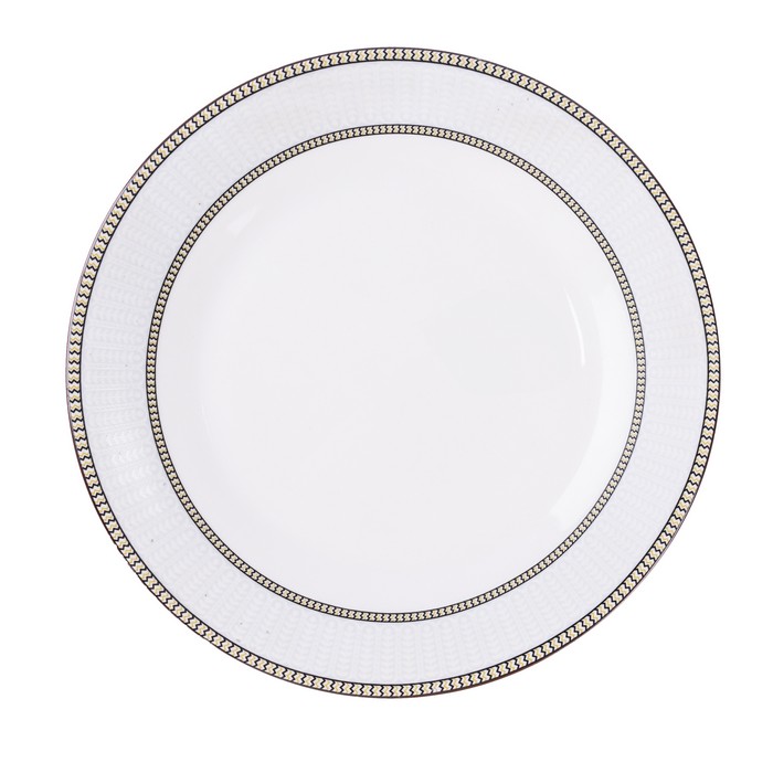 Plate, BRILLIANT, Ceramics, 20.3cm, With print, White, Round, Flat plate