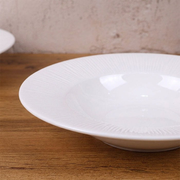 Farfurie adanca, Bomei Porcelain, Portelan, Alb, 25cm, Rotunda, Farfurie adanca