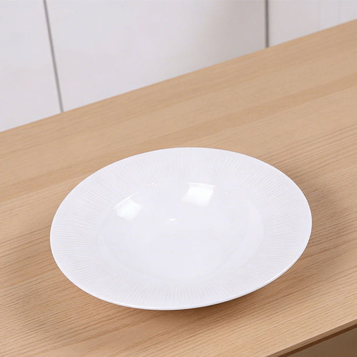 Глубокая тарелка, Bomei Porcelain, Фарфор, Белый, 20cм, Круглый, Глубокая тарелка