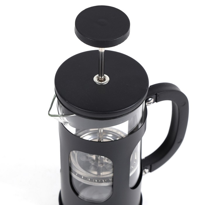 Infuzor, NO NAME, Sticla/Plastic/Otel Inoxidabil, 800 ml, Negru/Cafeniu