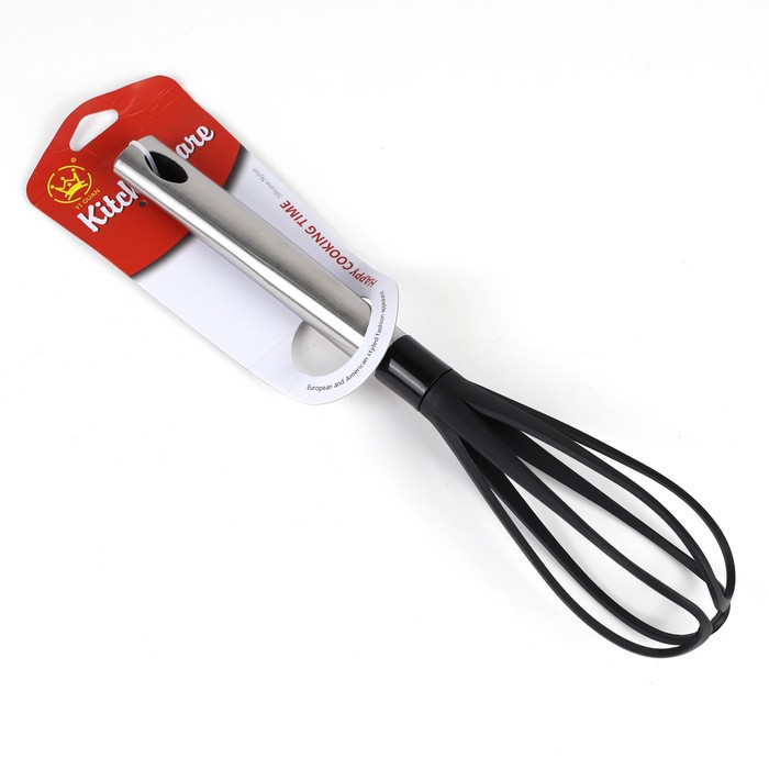 Whisk, YI GUAN, Stainless Steel/Plastic, Black/Metallic, 30cm