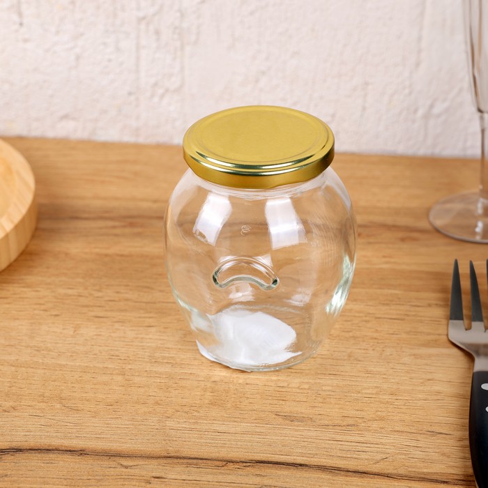 Recipient depozitare, Everglass, Sticla, 395ml, Metal