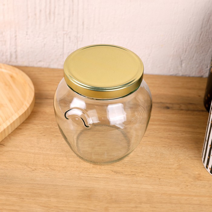 Recipient depozitare, Everglass, Sticla, 1700ml, Metal