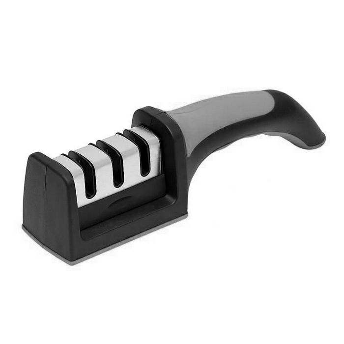 Sharpener, VOCEN, Stainless Steel, Plastic Handle, Black