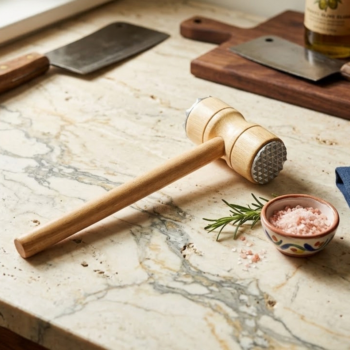 Ciocan carne, VOCEN, Bambus/Otel inoxidabil