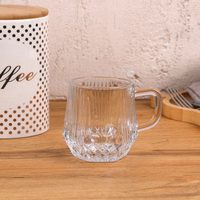 Mug, JINGYUAN, Glass, 280ml, Transparent