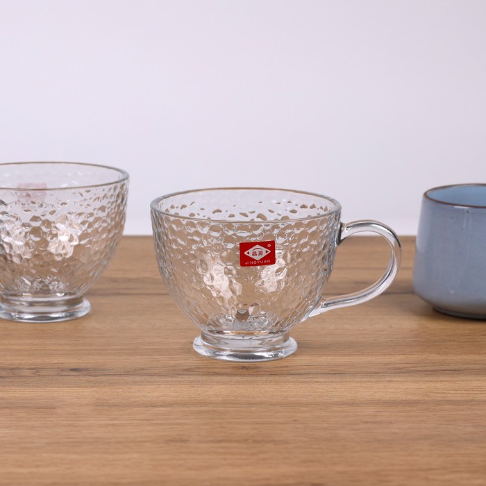 Mug, JINGYUAN, Glass, 430ml, Transparent