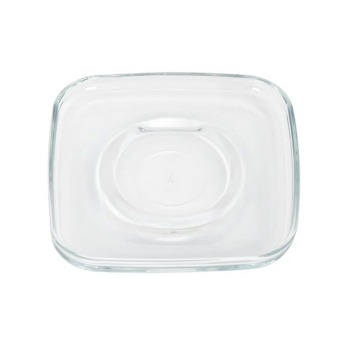 Farfurie, LAV, Sticla, 12.5cm, Pentru cafea, Transparent, Patrat, Farfurie