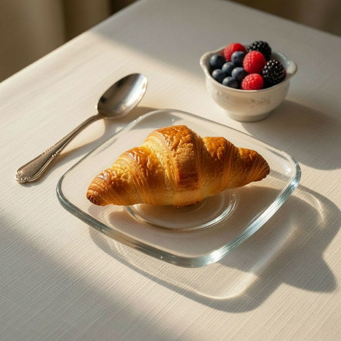 Farfurie, LAV, Sticla, 12.5cm, Pentru cafea, Transparent, Patrat, Farfurie
