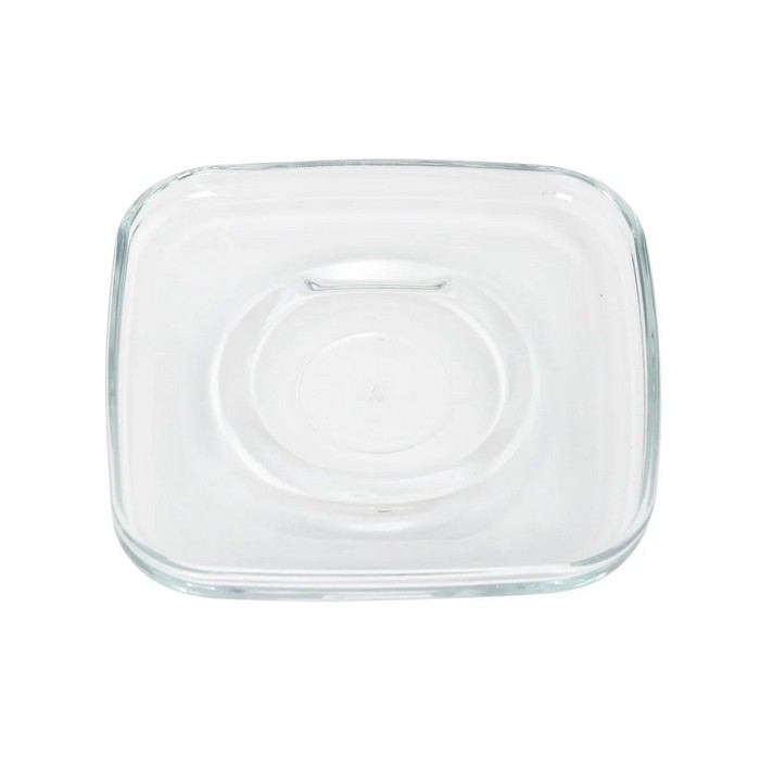 Farfurie, LAV, Sticla, 17cm, Pentru cafea, Transparent, Patrat, Farfurie