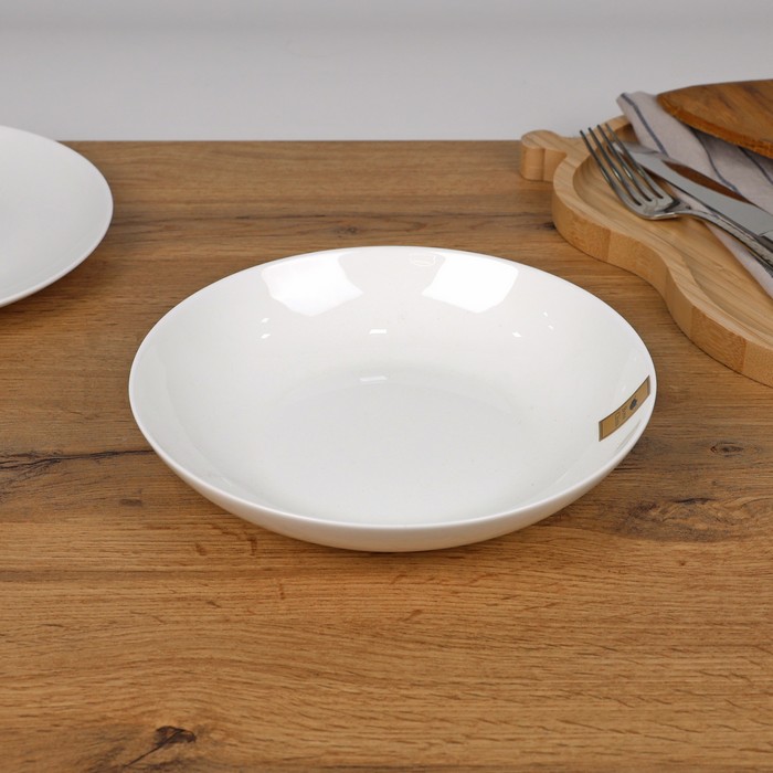Глубокая тарелка, GS, New Bone China, 20.3см, Белый, Круглый, Глубокая тарелка