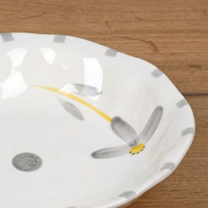 Deep, GS, Soup plate, Porcelain, 20.3cm, White, With print, Round, Soup plate