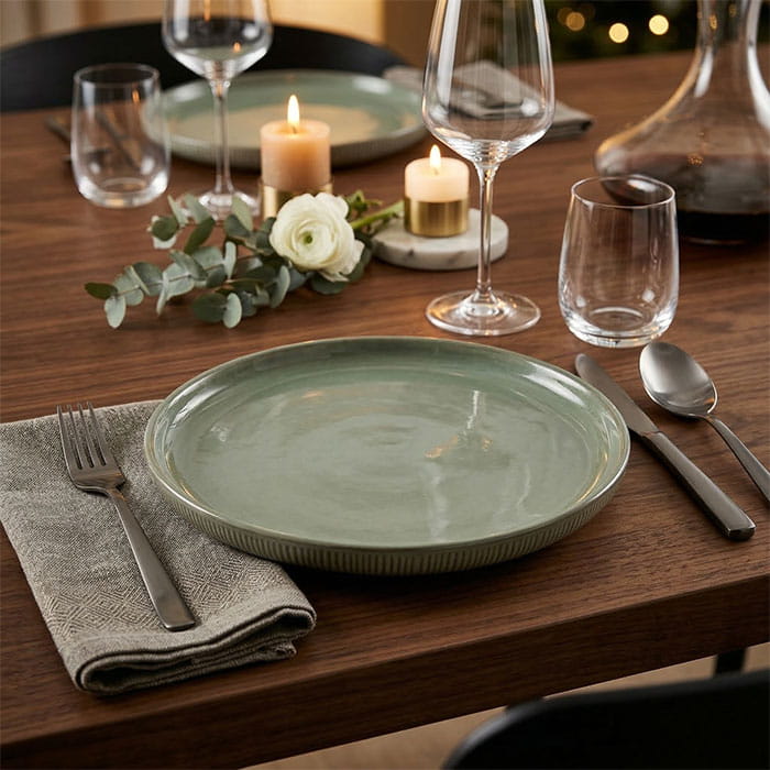 Platou, GS, Portelan, 21cm, Verde, Platou