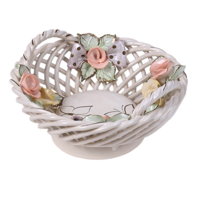 Candy bowl, ORIENS, Ceramics, 9cm, 22cm, White, Liusi