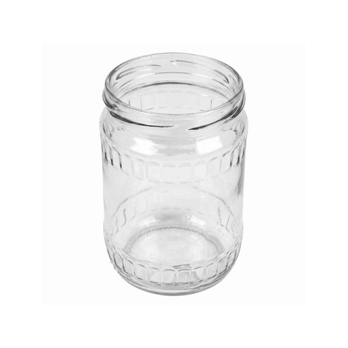 Borcan, DELMIX, Sticla, 580 ml, Transparent, Borcan