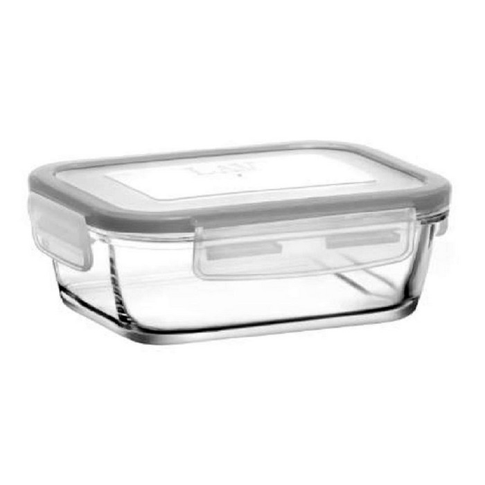 Container, LAV, Sticla, Cu capac, 1900 ml, Transparent