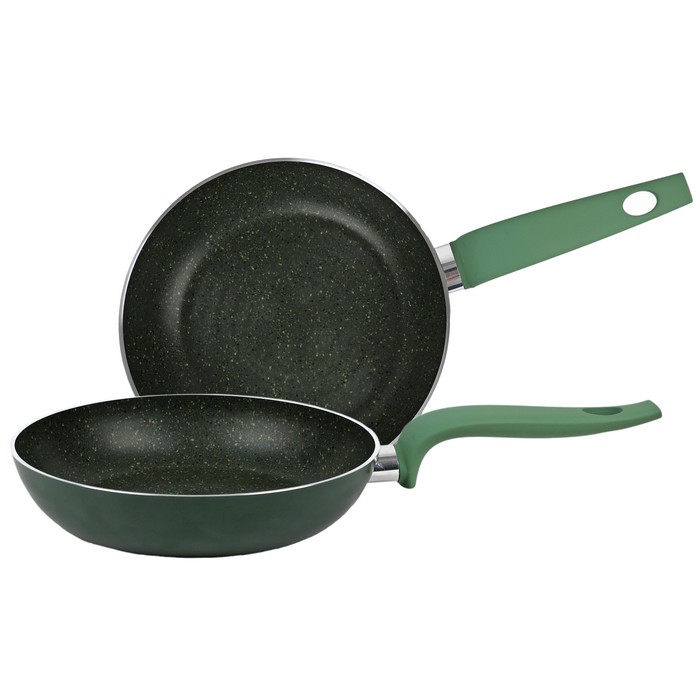 Tigaie, PIARDI HOME, Aluminiu, 28 cm, Antiaderent, 3 mm, Padella, 4 mm, Electrica,inductie,gaz, Green