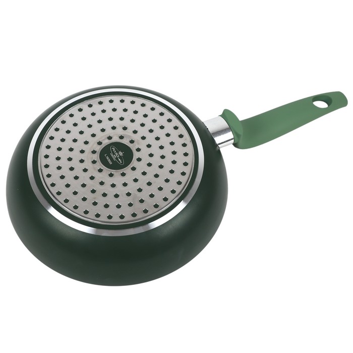 Tigaie, PIARDI HOME, Aluminiu, 28 cm, Antiaderent, 3 mm, Padella, 4 mm, Electrica,inductie,gaz, Green