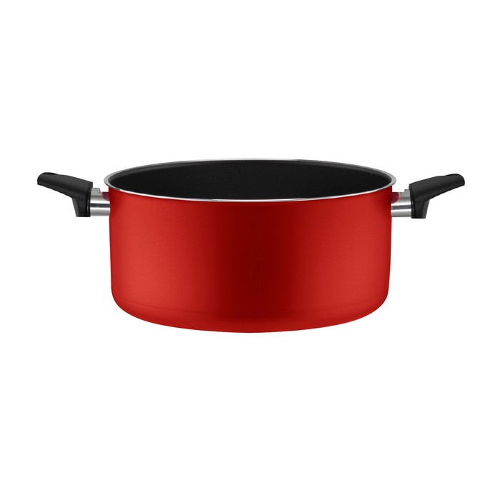 Cratita, PIARDI HOME, Aluminiu, 28 cm, Antiaderent, 3 mm, 3 mm, Electrica,inductie,gaz, Live Red
