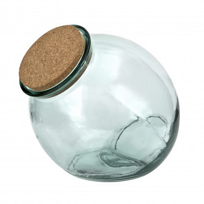 Recipient depozitare, SAN MIGUEL, Sticla, Cu capac, 2.5L, 19cm