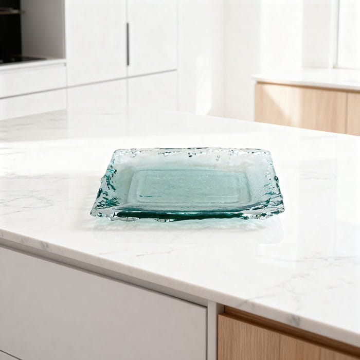 Plate, SAN MIGUEL, Glass, 30cm, Pandora, Transparent, Square, Platter
