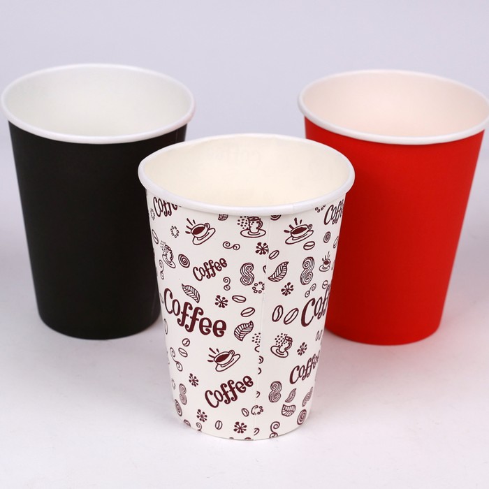 Glasses set, AMBALAJ MARKET, Paper, 10 pieces, 400 ml, Various Colors
