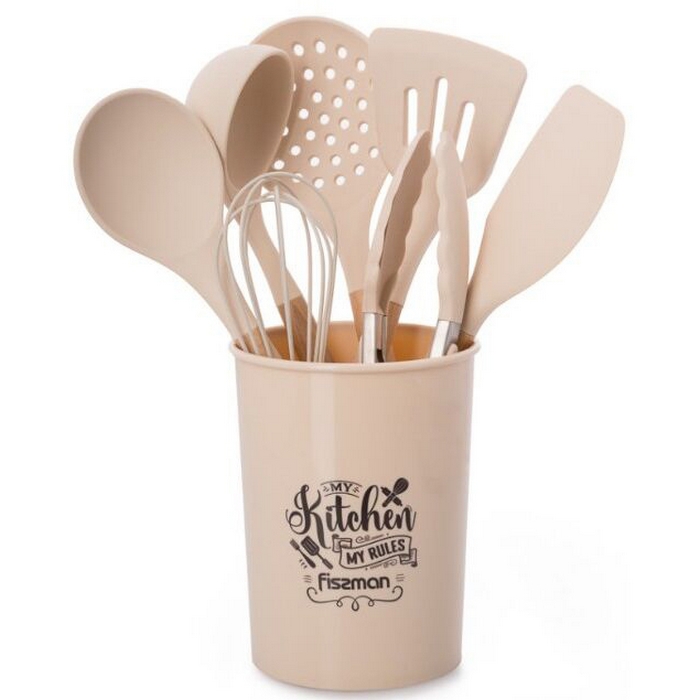 Set spatule, FISSMAN, Silicon, 8 piese