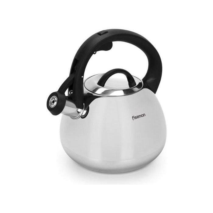 Ceainic, FISSMAN, Otel Inoxidabil, 2.5L, AQUARIUS, Electrica,inductie,gaz, Gri/Negru