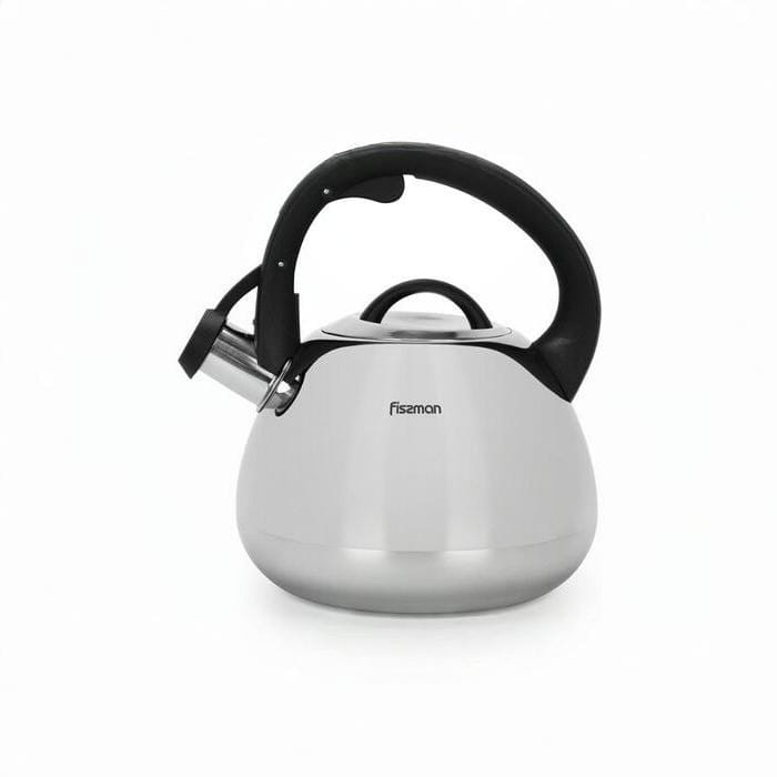 Ceainic, FISSMAN, Otel Inoxidabil, 2.5L, AQUARIUS, Electrica,inductie,gaz, Gri/Negru