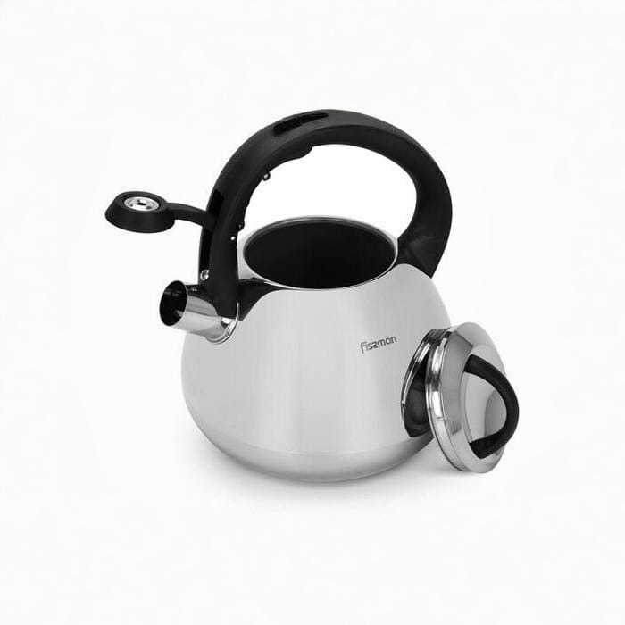 Ceainic, FISSMAN, Otel Inoxidabil, 2.5L, AQUARIUS, Electrica,inductie,gaz, Gri/Negru