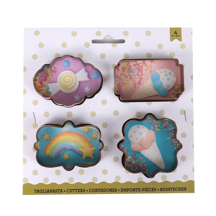 Set forma biscuiti, ZINU, Plastic, 4 piese