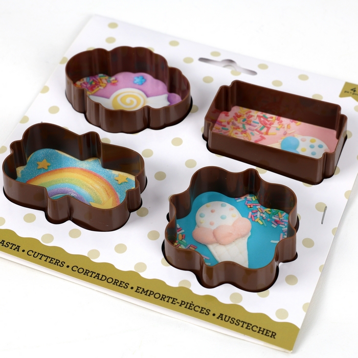 Set forma biscuiti, ZINU, Plastic, 4 piese