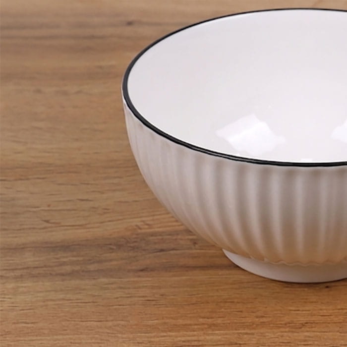 Ceramic bowl, GS, New Bone China, 15 cm, 7.5 cm, White, 380 gr